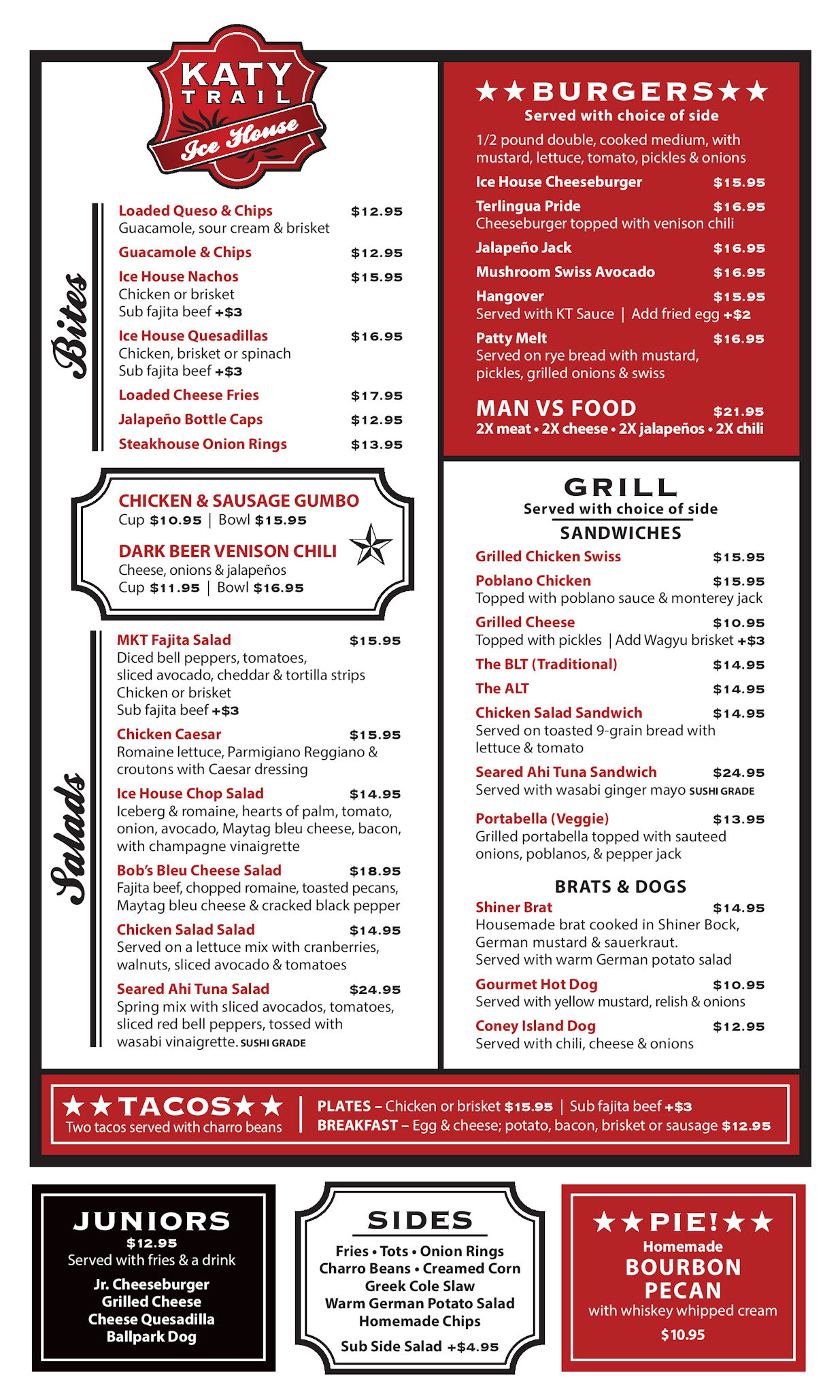 Katy Ice House Menu